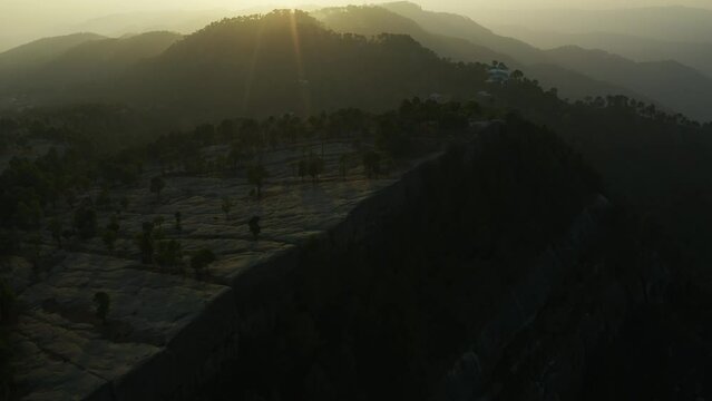 Aerial view of mountains at Panjpeer rocks Pakistan