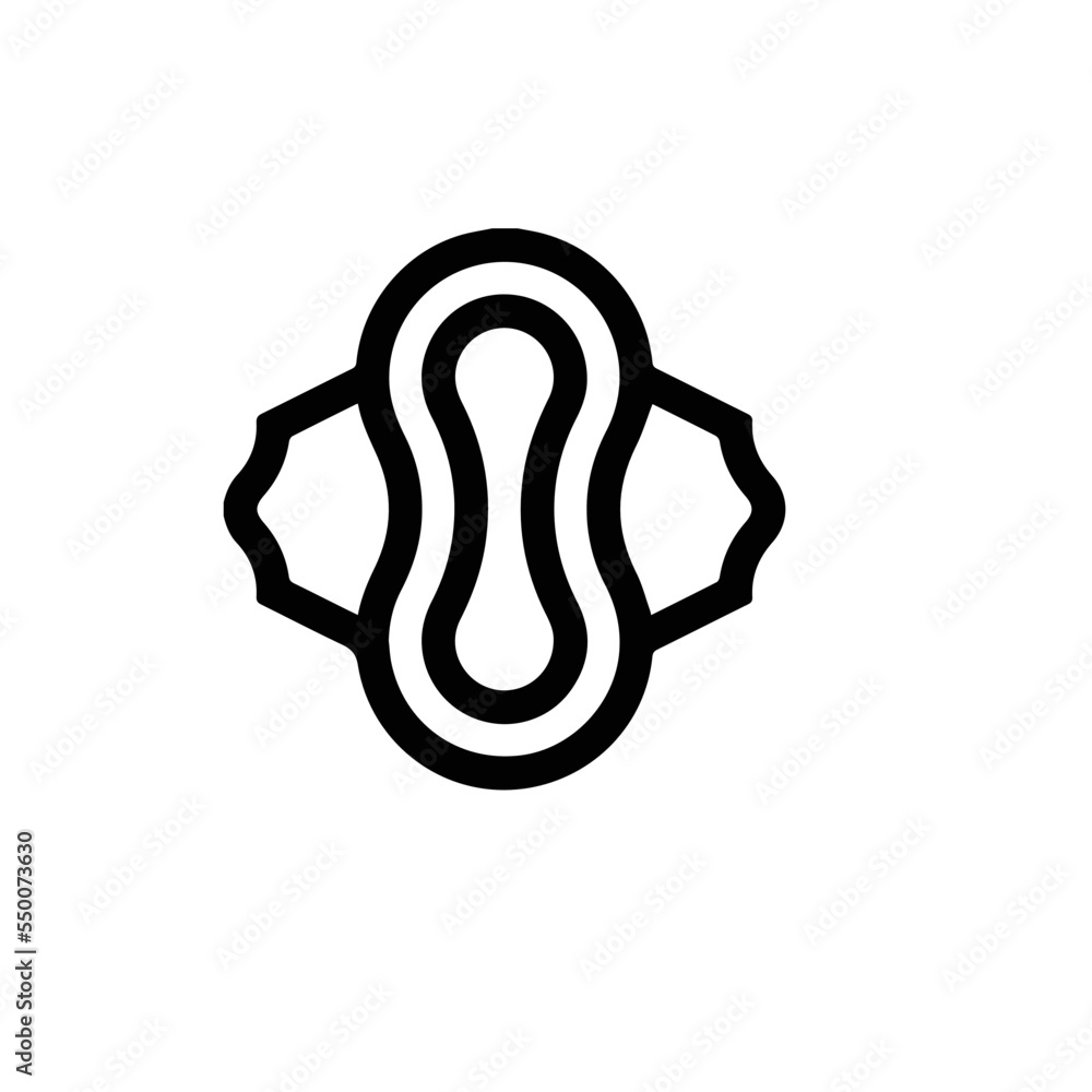 Poster sanitary towel icon vector. linear style sign for mobile concept and web design. sanitary napkin sym