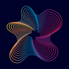 Illusion stripes, color stripe optical abstract design. Background from lines and waves.