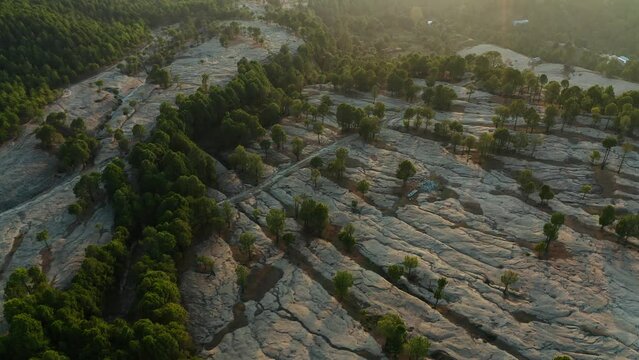 Aerial view of mountains at Panjpeer rocks Pakistan
