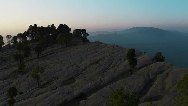 Aerial view of mountains at Panjpeer rocks Pakistan