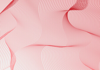 Abstract light red background with line wave curve shapes