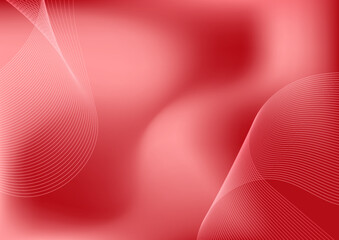 Abstract light red background with line wave curve shapes