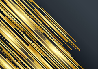 Abstract black and gold design background