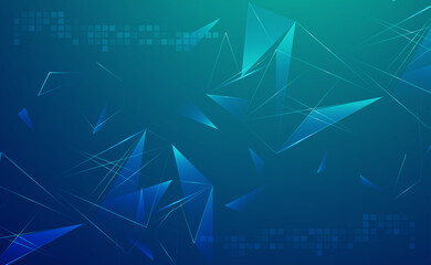 Digital technology banner blue green background concept, cyber technology light effect, abstract tech, innovation future data, internet network, Ai big data, lines dots connection, illustration image