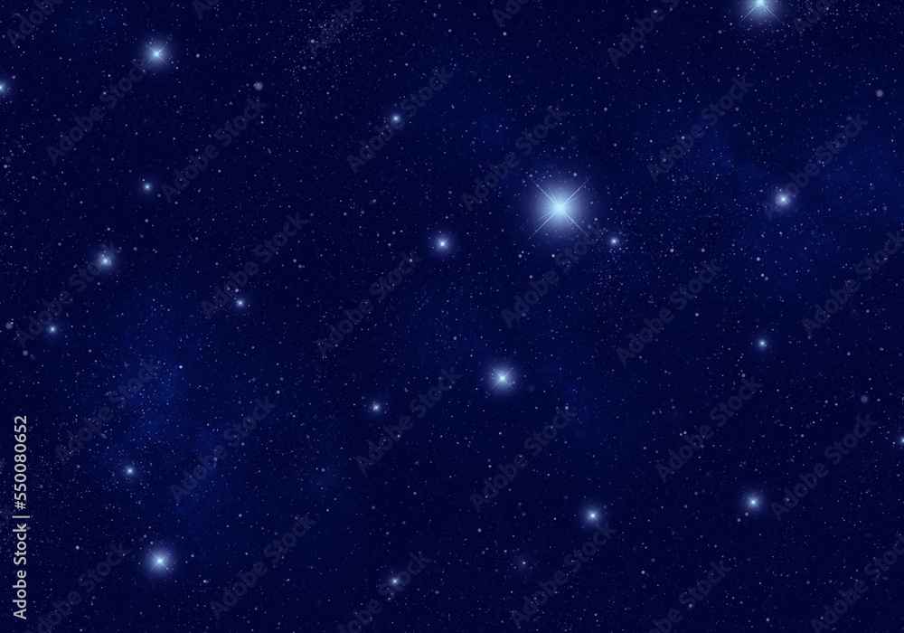 Wall mural stars in night sky. space background.