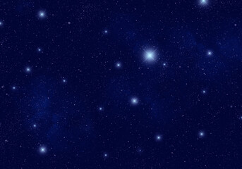 Naklejka na ściany i meble Stars in night sky. Space background.