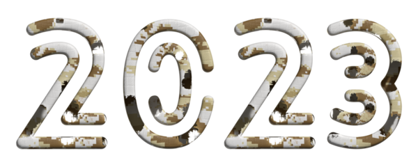 año nuevo 2023 estilo militar táctico números camuflaje