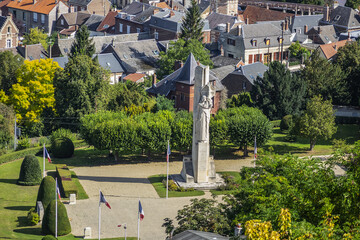 Picturesque view of the medieval city of Laon. Laon, Aisne, France.