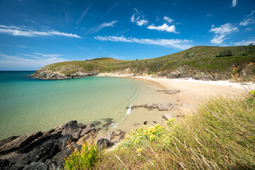 playa de porto carrizo in Galizien, Spanien