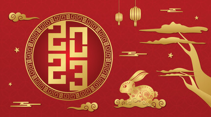 Happy chinese new year 2023 background.