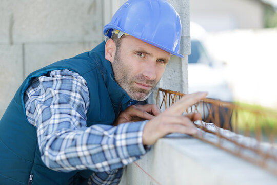 builder man during preparatory work