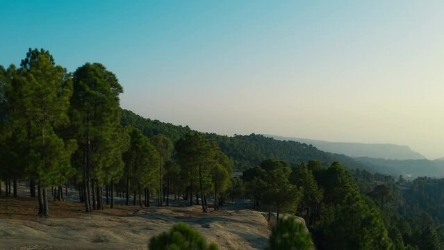 Aerial view of mountains at Panjpeer rocks Pakistan