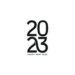 Happy New year 2023 elegant stylish text design background