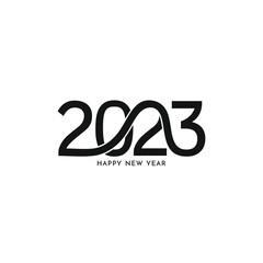 Fototapeta na wymiar Happy New year 2023 beautiful text design background