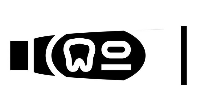 toothpaste glyph icon animation
