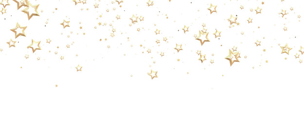 Holiday golden decoration, glitter frame isolated