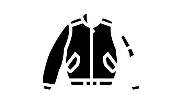 bomber outerwear male glyph icon animation