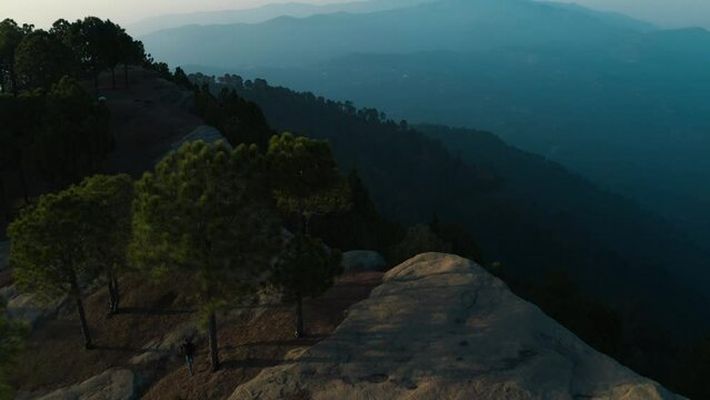 Aerial view of mountains at Panjpeer rocks Pakistan