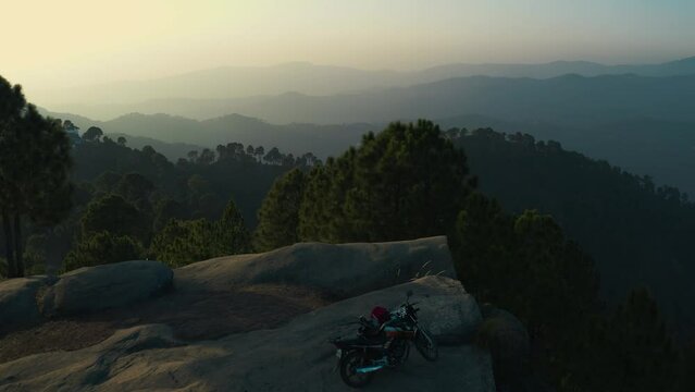 Aerial view of mountains at Panjpeer rocks Pakistan