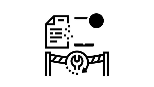 computer forensics services line icon animation