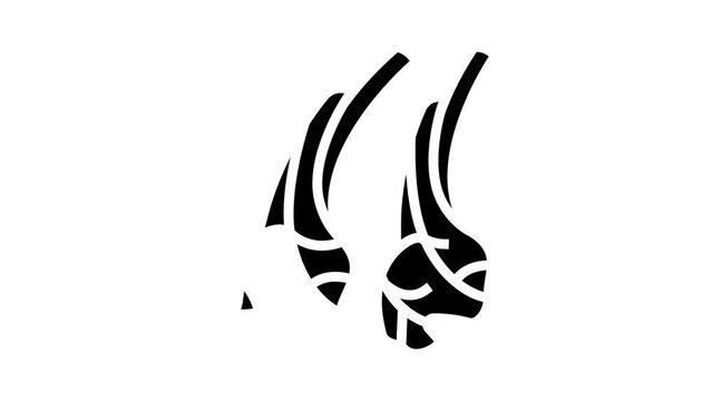 mutton meat glyph icon animation
