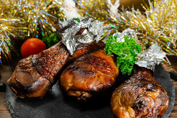 クリスマス料理　ローストチキン