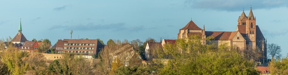 Saint-Etienne Romanesque collegiate church in Vieux-Brisach on the Munsterberg hill.