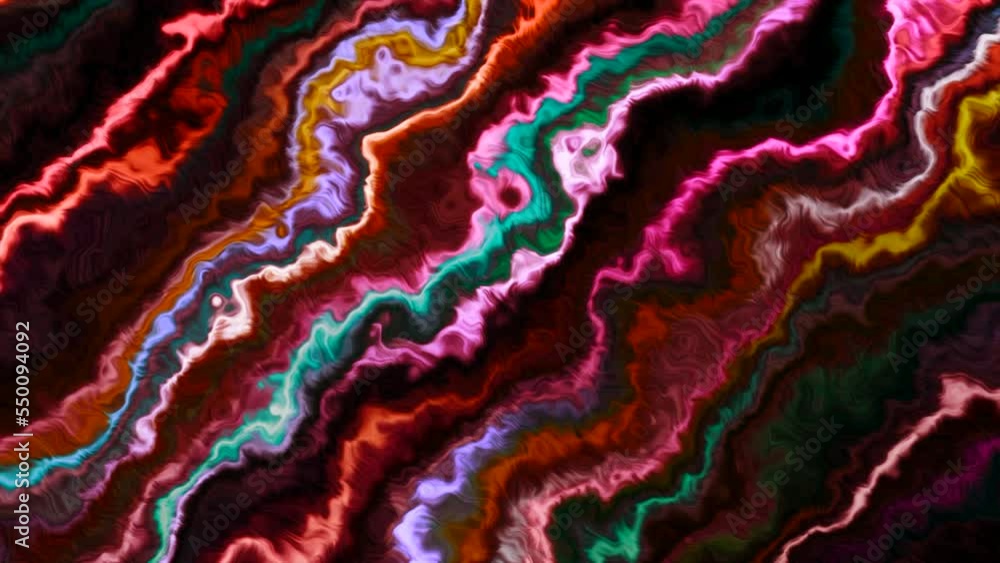 Poster dark background with burning patterns. motion. bright multicolored lines on a black background are h