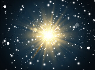 Fototapeta premium Illustration of sparklers on a transparent background. 