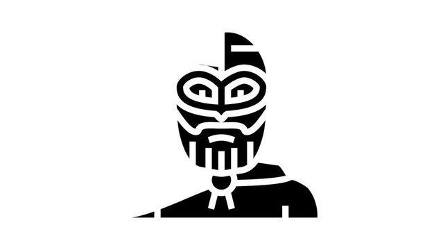sweden viking medieval glyph icon animation