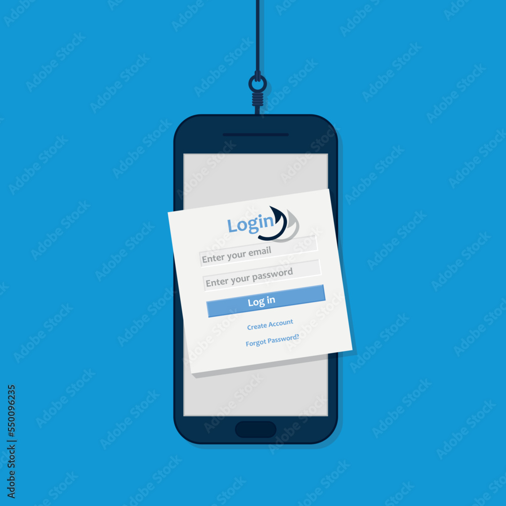 Poster internet phishing, account hacking attempt during online payment - hacker activity, data theft, hack
