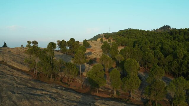 Aerial view of mountains at Panjpeer rocks Pakistan