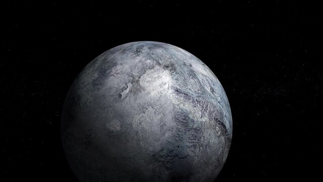 Eris fictional 3d planet view on space