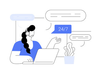 Customer care abstract concept vector illustration.
