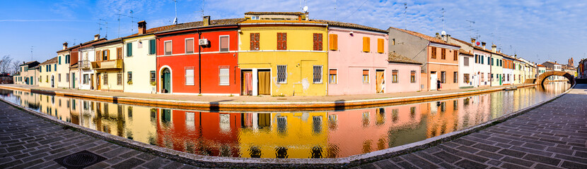 historic old town of Comacchio in italy - obrazy, fototapety, plakaty