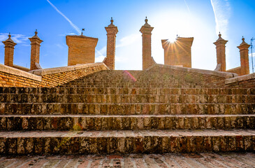 historic old town of Comacchio in italy