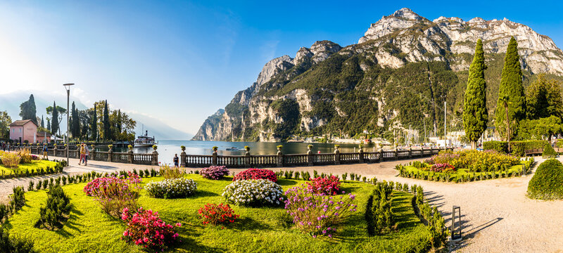 landscape at riva del garda - lake garda