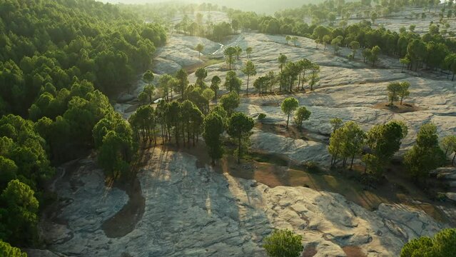 Aerial view of mountains at Panjpeer rocks Pakistan