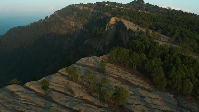 Aerial view of mountains at Panjpeer rocks Pakistan