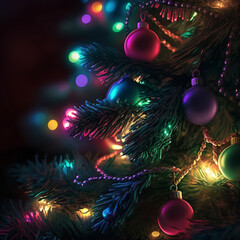 christmas tree with lights