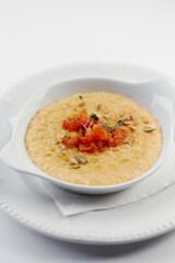 porridge with pumpkin and salmon