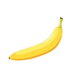 Banana isolated on white background. Flat Design. Fruit Icon.