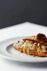 sweet croissant stuffed with nuts
