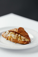 sweet croissant stuffed with nuts