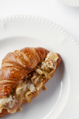 sweet croissant stuffed with nuts