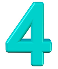 Obraz premium 3d number 4