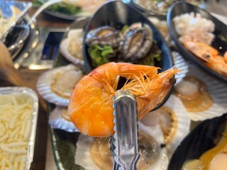 Korean Food Shrimp and Grilled Shellfish