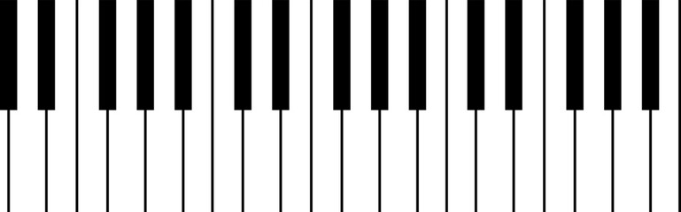 Piano keys. Musical instrument keyboard. Vector illustration. © Volodymyr