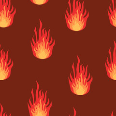 Seamless pattern with FIRE.